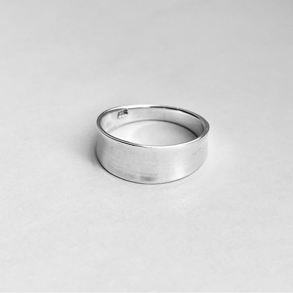 Sterling Silver Unisex Thin Concave Ring, Wedding Bands, Silver Rings, Band - Picture 6 of 12